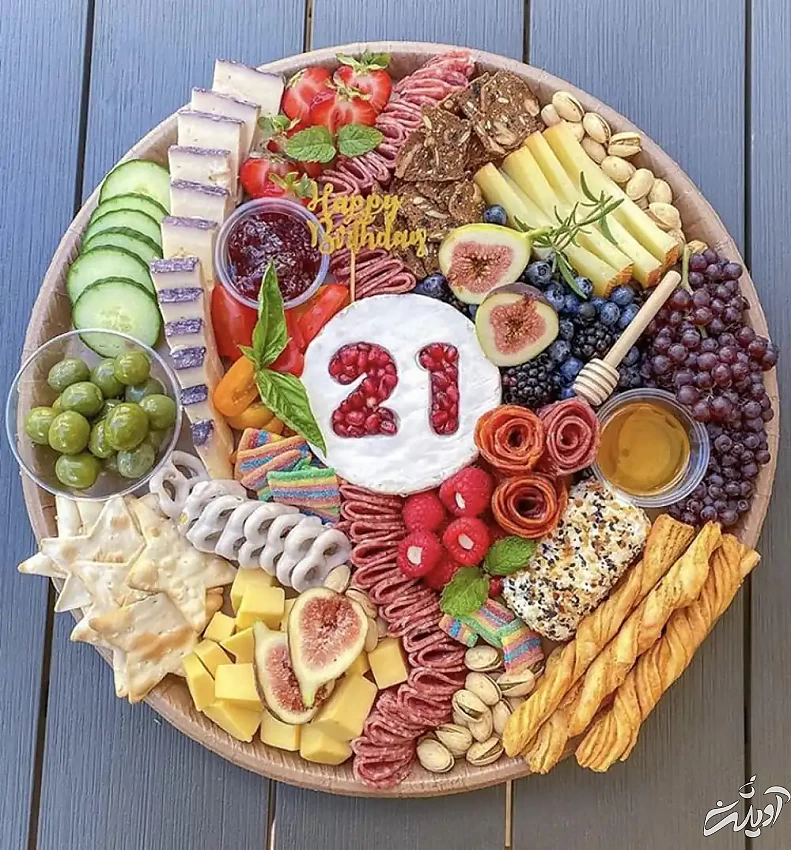 تزئین سینی فینگر فود برای تولد